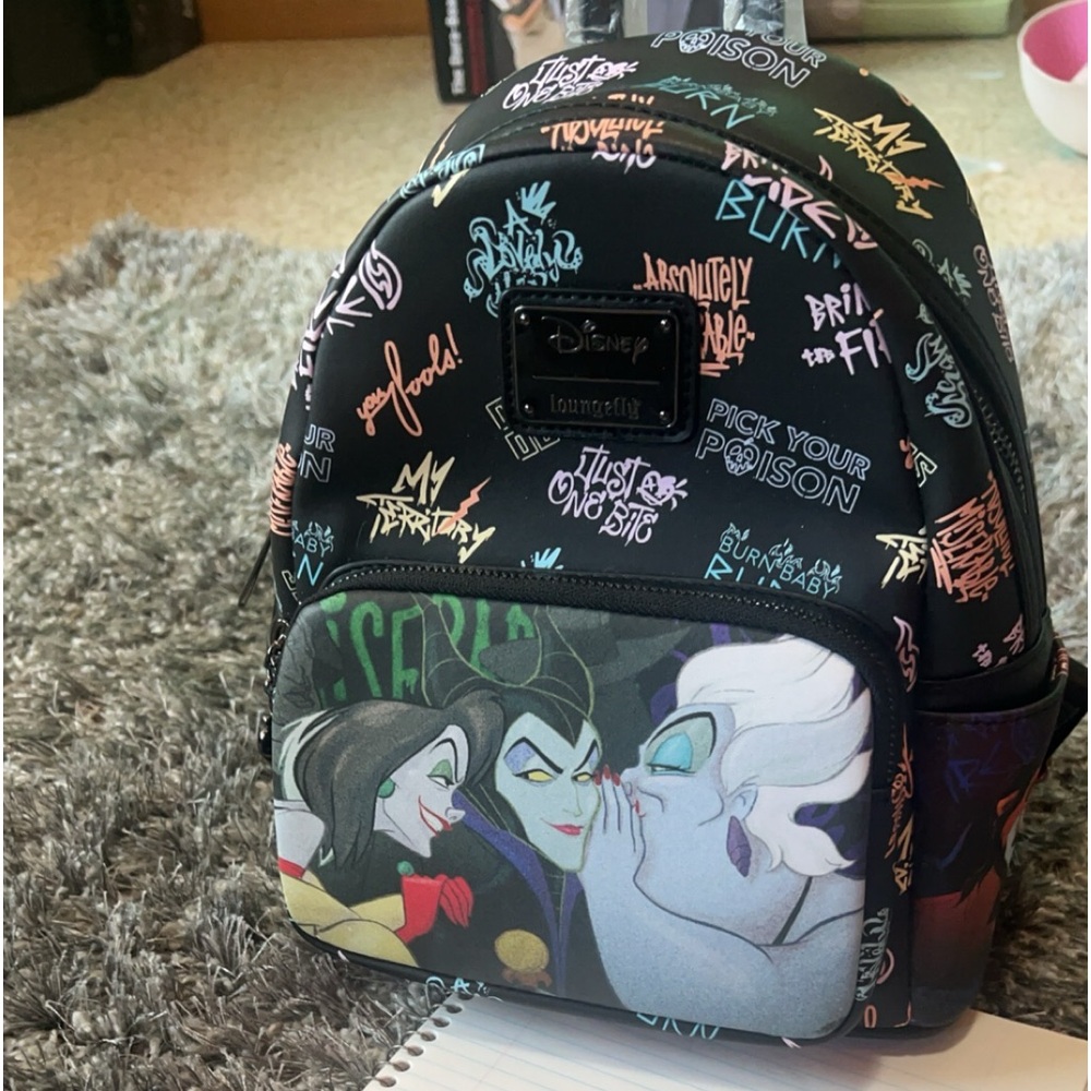 NWT Disney loungefly Villains Backpack and Matching Wallet